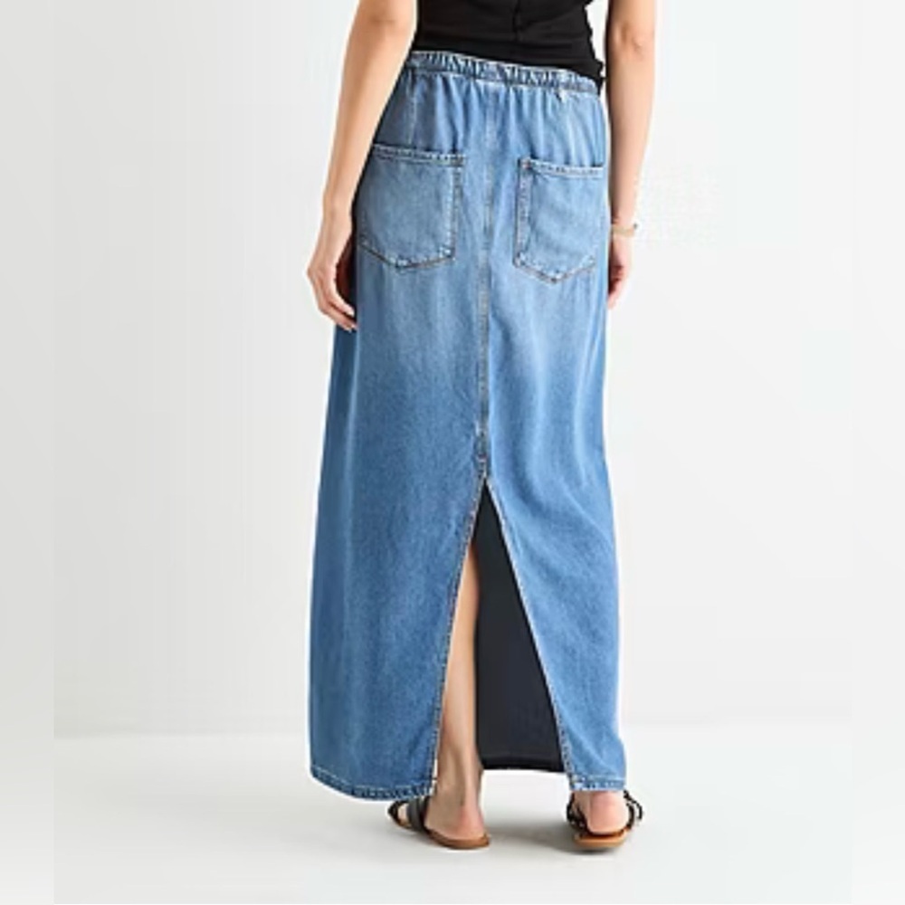 a.n.a Womens Low Rise Long Denim Skirt - Picture 4 of 7